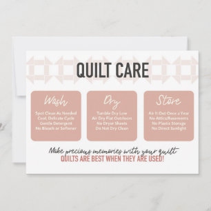 QuilCare Card - Modernes Design - Rosa Dankeskarte