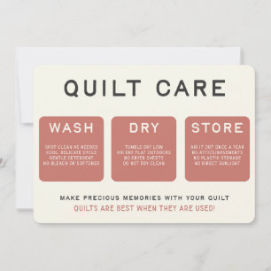 QuilCare Card - Vintages rosa Design Karte