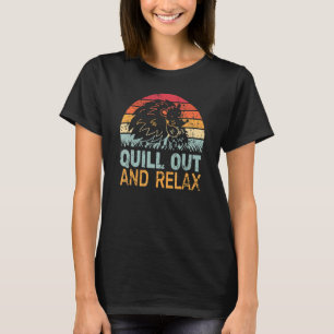 Quill out & Relax porcupine Vintag für Männer Porc T-Shirt