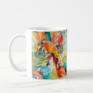 Quill Paper Parrots Kaffeetasse