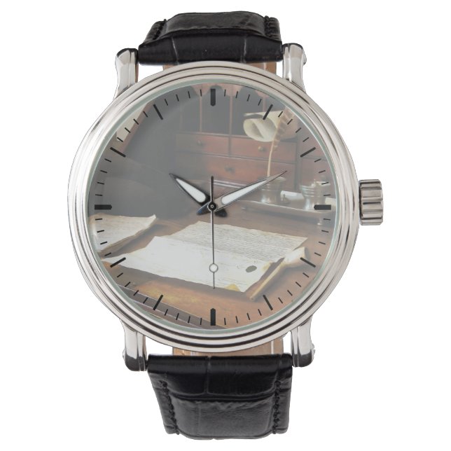 Quill, Papers und Pipe Armbanduhr (Vorderseite)