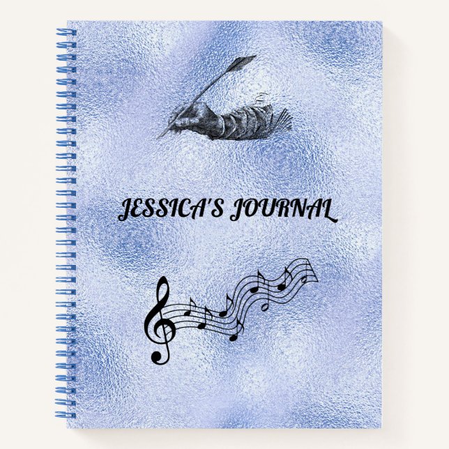 "Quill Pen" altmodisches Hardcover Journal Notizbuch (Vorderseite)