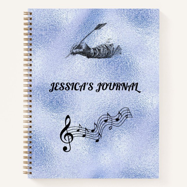 "Quill Pen" altmodisches Hardcover Journal Notizbuch (Vorderseite)