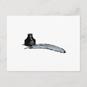 Quill Pen & Ink Postkarte