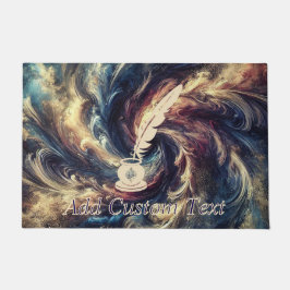 Quill Pen Moderne Abstrakte Kunst Fußmatte