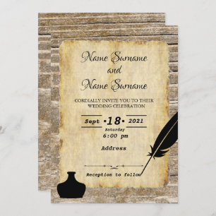 Quill und Tintenfisch Einladung