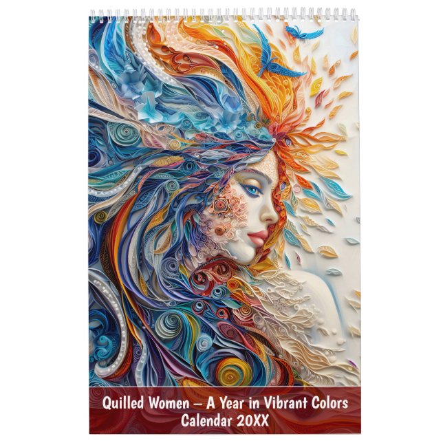 Quilled Women – A Year in Vibrant Colors Kalender (Titelbild)