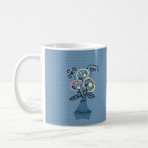 Quillen, Blume in Vase Kaffeetasse