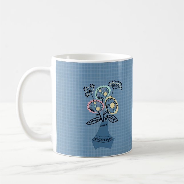 Quillen, Blume in Vase Kaffeetasse (Links)