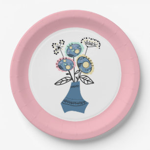 Quillen, Blume in Vase Pappteller