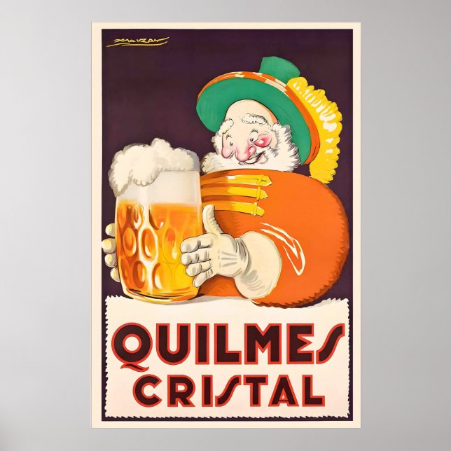 Quilmes Cristal Bier Getränke Mauzan Wein Getränk Poster (Vorne)
