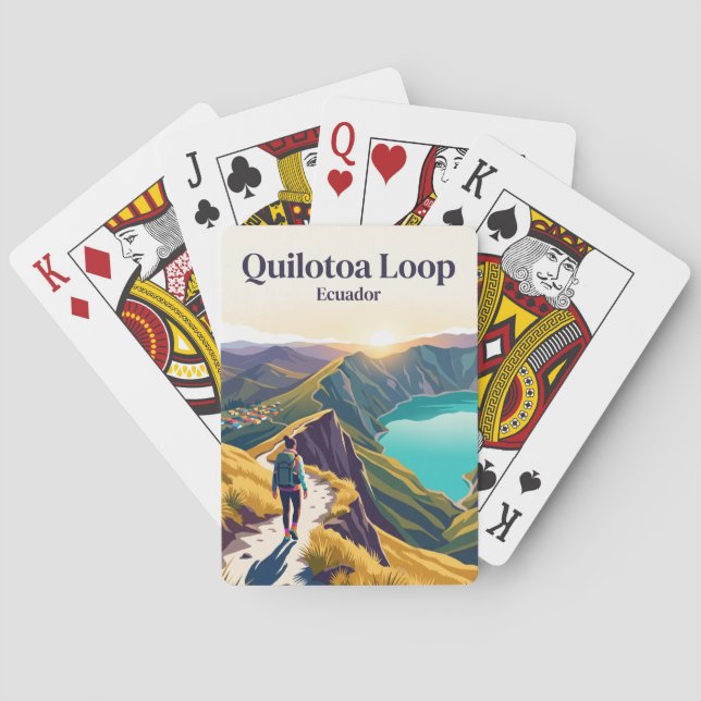 Quilotoa-Schleife Ecuador Spielkarten (Rückseite)