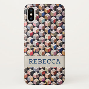Quilt Antike Tumbling Blocks Patchwork Case-Mate iPhone Hülle