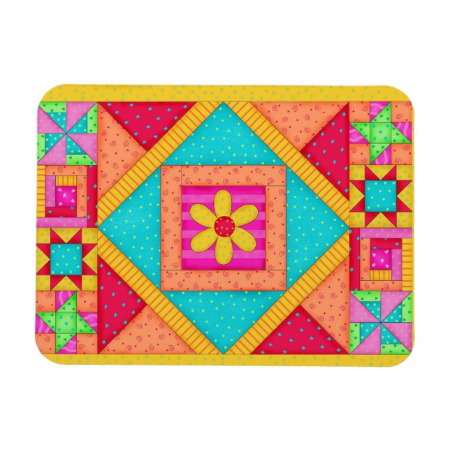 Quilt Art Flexible Magnet (Horizontal)
