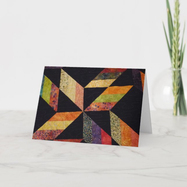 Quilt auf geklappte Karte (Vorderseite)