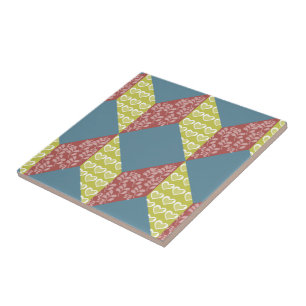 Quilt Baby Block Muster in Retro-Farben Fliese