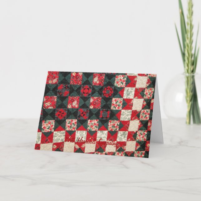 Quilt, Beileid Karte (Vorderseite)