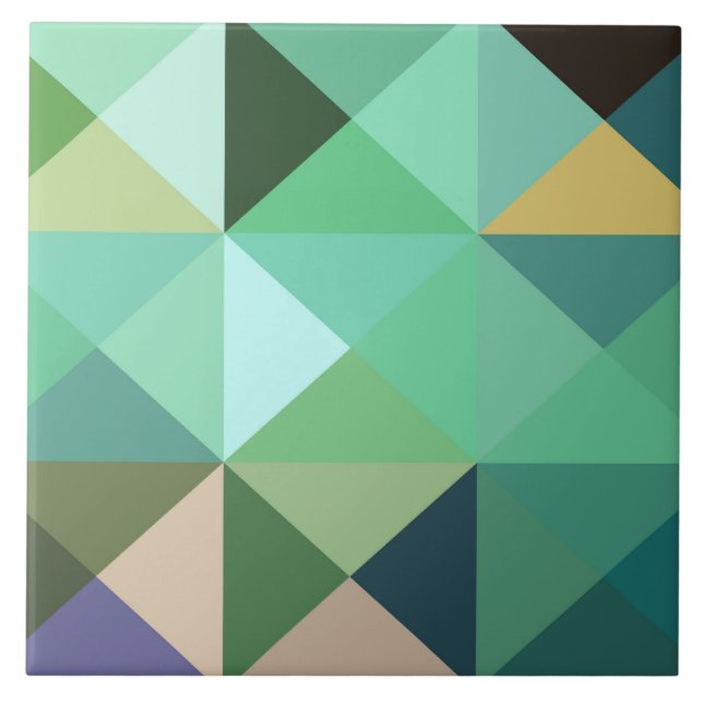 Quilt Block Aqua Blue Trivet Tile Fliese (Vorderseite)