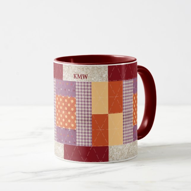 Quilt-Blockmuster "Crayon Box" Tasse (VorderseiteRechts)
