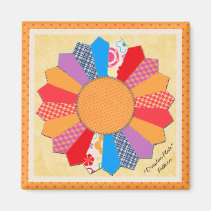 Quilt-Blockmuster "Dresdplatten" Magnet