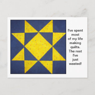 Quilt-Blocknotizen Postkarte