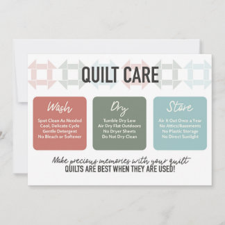 Quilt Care Card - Modernes, farbenfrohes Design Dankeskarte