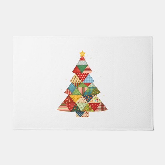 Quilt Christmas Tree Festive Quilt Lovers  Fußmatte (Vorderseite)