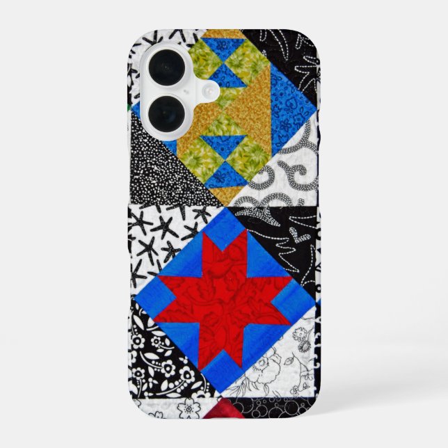 Quilt Design iPhone 16 Hülle (Rückseite)