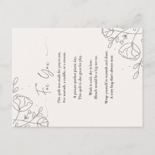 Quilt-Geschenkkarte mit Gedicht Postkarte
