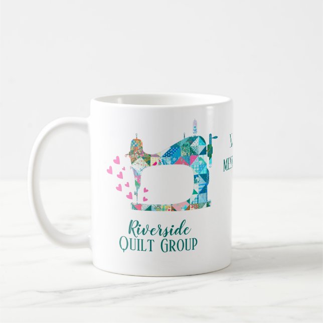 Quilt Group Quilting Club Individuelle Name Kaffeetasse (Links)