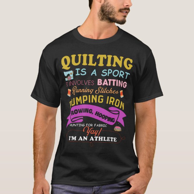 Quilt ist eine sportliche, lustige Redewendungen,  T-Shirt (Vorderseite)