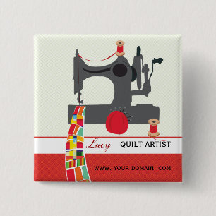 Quilt-Kunsthandwerker-Name-Tag Button