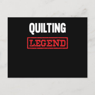 Quilt-Legende Lustige Geschenke für Quiltliebhab Postkarte