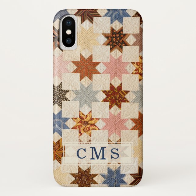 Quilt | LeMoyne Star Antikes Patchwork Case-Mate iPhone Hülle (Rückseite)