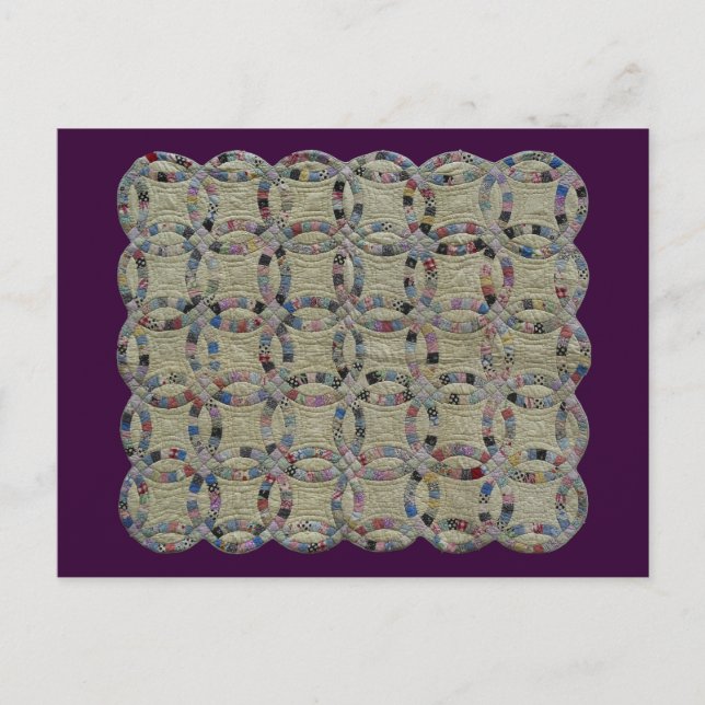 QUILT LINE-Double Wedding Rings- Postkarte (Vorderseite)