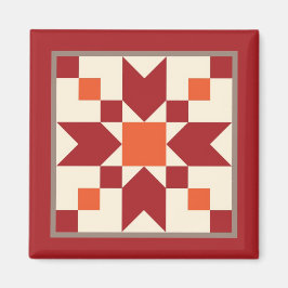 Quilt Magnet - Stepping Stones (Putenrot)