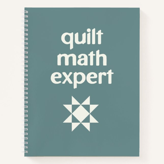 Quilt-Mathematik-Experte Graphikpapier für Quilter Notizbuch (Vorderseite)