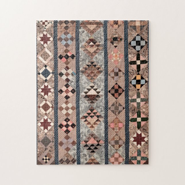 Quilt mit geometrischen Formen Puzzle (Vertikal)