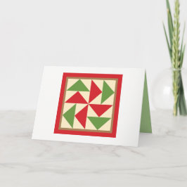 Quilt Mitteilungskarten - Dutchman's Puzzle (rot/g