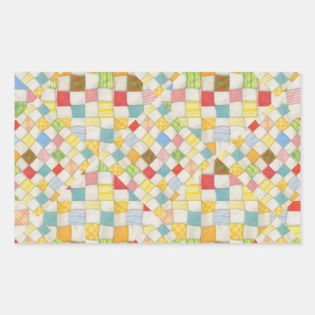 QUILT MOSAIC Rectangle Stickers (Vorderseite)