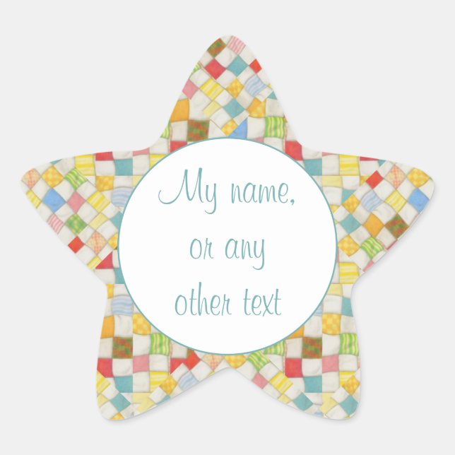 QUILT MOSAIC Star Matte Stickers (Vorderseite)