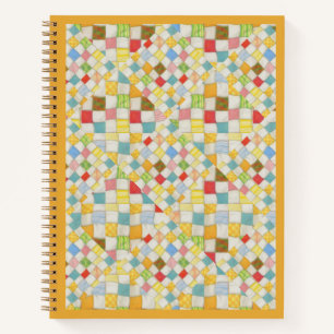 QUILT-MOSAIK Spiralblock 21,59 x 27,94 cm - Gold Notizbuch