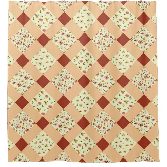 QUILT MUSTER DUSCHVORHANG (Vorderseite)
