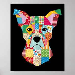 Quilt-Muster-Hund zum Beenden von Lover Quilter Se Poster