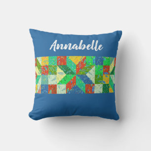 Quilt-Muster Personalisiert-Throw-Pillow Kissen