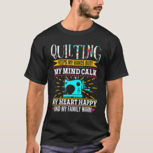 Quilt-Nähmaschine, gequetscht und geknetet T-Shirt
