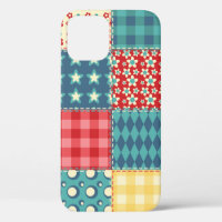 Quilt nahtloses Muster. Vintages Patchwork-Backgro