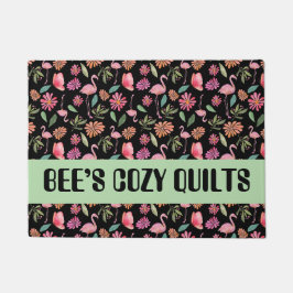 Quilt Patchwork Black Store Name doormat Fußmatte