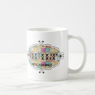 Quilt-Patchwork-Grunge-Quilter lustiger Becher Kaffeetasse