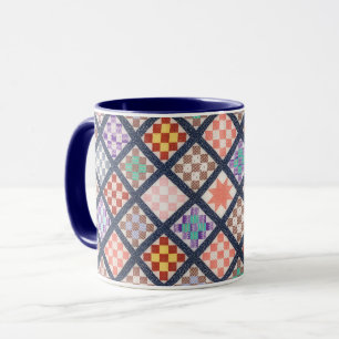 Quilt Pattern Art Cup Tasse